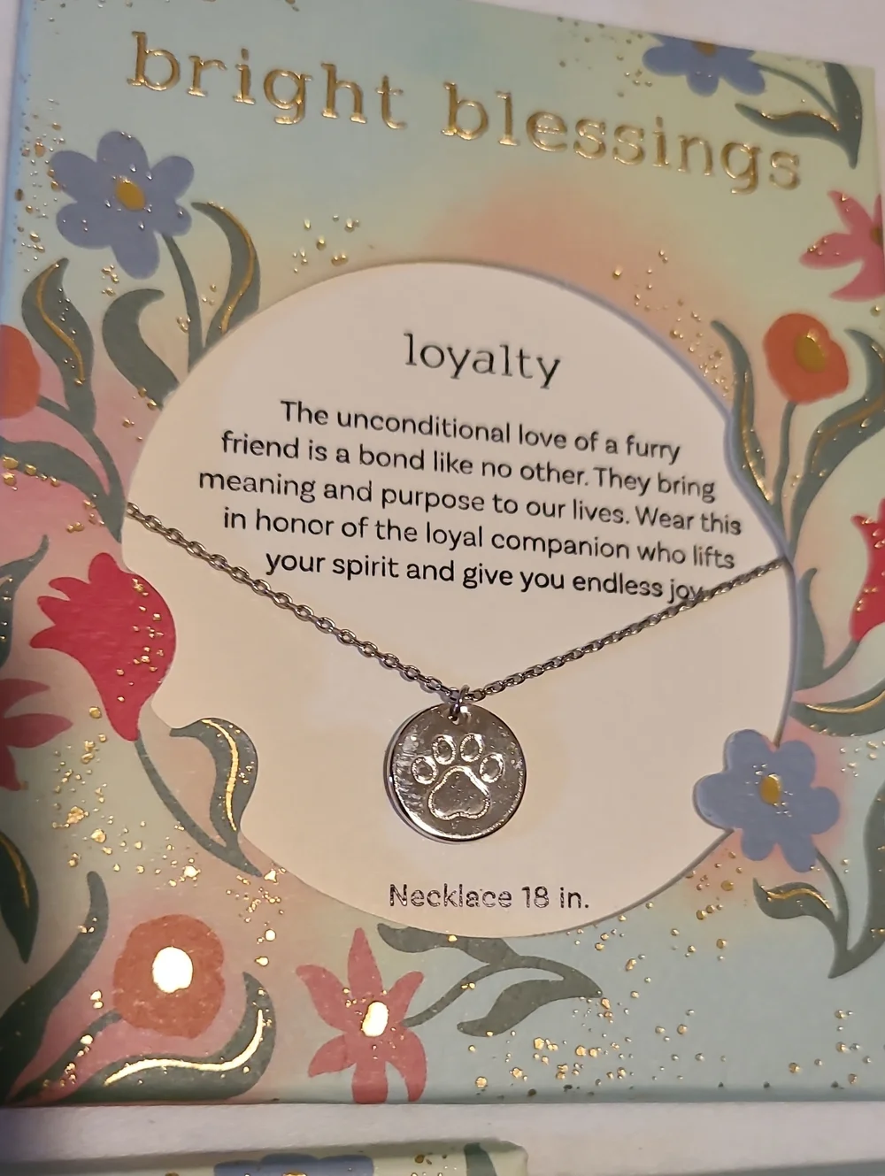 Bright Blessings Dog Paw Pendant Necklaces Bundle Of 3, Loyalty, 18 Inch Lover